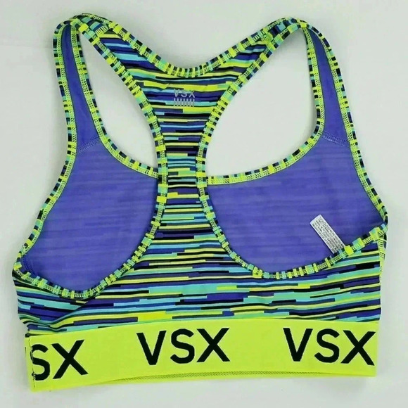 VSX Victoria's Secrets Sz Small Lime Green Striped - Picture 6 of 7